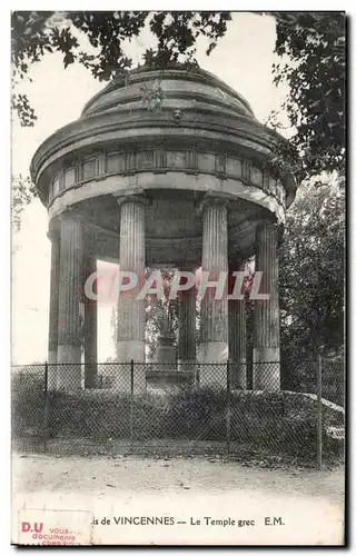 Cartes postales Vincennes Le Temple Grec