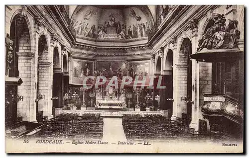 Ansichtskarte AK Bordeaux Eglise Notre Dame Interieur