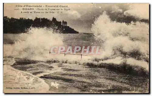 Cartes postales Dinard Etude de Vagues sur la Digue