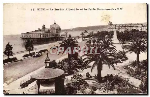 Ansichtskarte AK Nice La Jardin Albert Ier et la Jetee Promenade