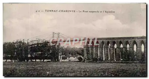 Cartes postales Tonnay Charents Le Pont suspendu et l&#39Aqueduc