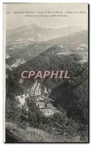Ansichtskarte AK Chambery Gorges du Bout du Monde Chateau de la bathie et Pointe de la Galoppaz