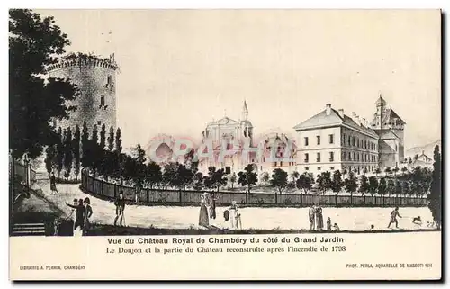 Cartes postales Vue du Chateau Royal de Chambery du Cote du Grand Jardin