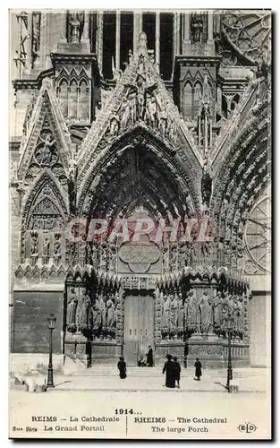 Ansichtskarte AK Reims la cathedrale Le Grand Portail