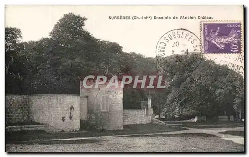 Cartes postales Surgeres Enceinte de L&#39Ancien Chateau Caisse d&#39Epargne