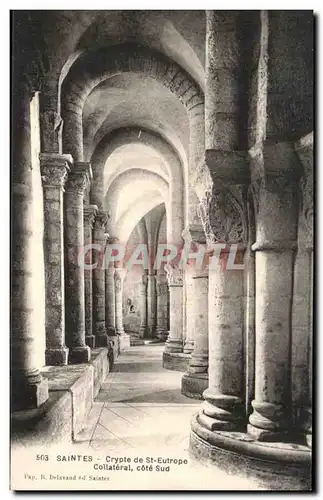 Cartes postales Saintes Crypte de St Eutrope Collateral