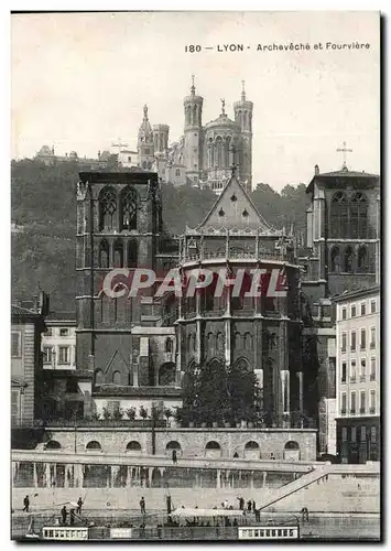 Ansichtskarte AK Lyon Archeveche et Fourviere Peniche