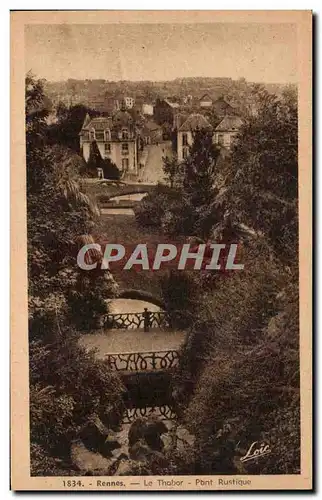 Cartes postales Rennes Le Thabor Pont Rustique