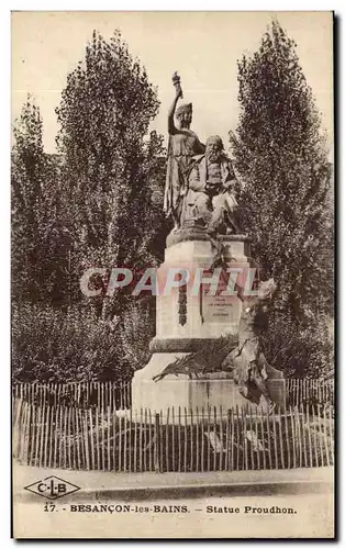 Cartes postales Besancon Les Bains Statue Proudhon