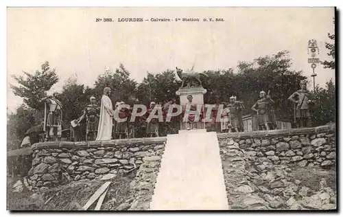 Cartes postales Lourdes Calvaire 1er station