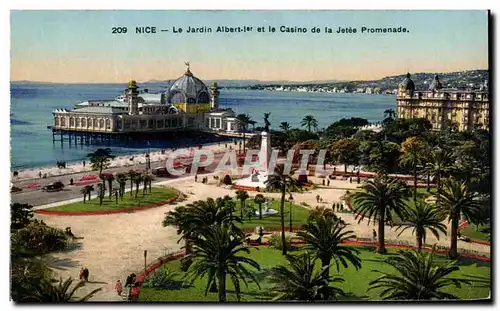 Cartes postales Nice Le Jardin Albert 1er Et Le Casino De La Jetee Promenade