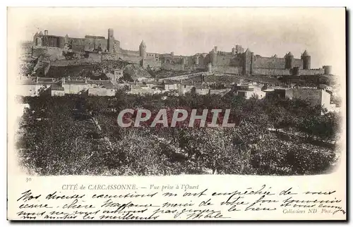 Cartes postales Cite de Carcassonne Vue Prise a L&#39Ouest