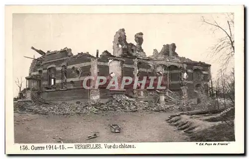 Cartes postales Vermelles Vue du Chateau Militaria