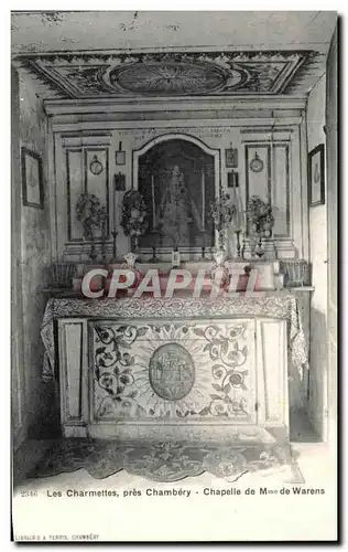 Cartes postales Les Charmettes pres Chambery Chapelle de Mme de Warens