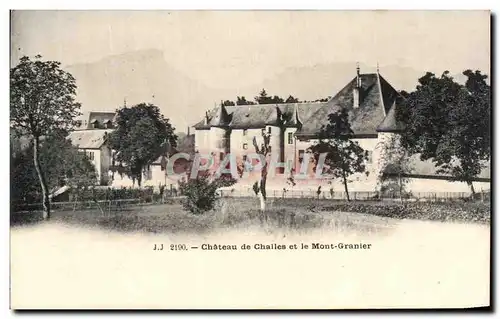 Cartes postales Chateau de Challes et le Mont Granier