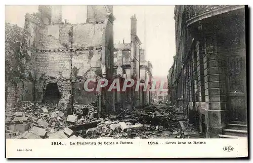 Ansichtskarte AK Le Faubourg de Ceres a Reims Militaria