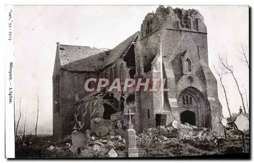 Cartes postales Nieuport L&#39Eglise Militaria