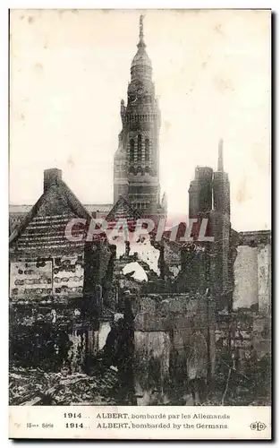 Cartes postales Albert Bombarde Par Les Allemands Militaria