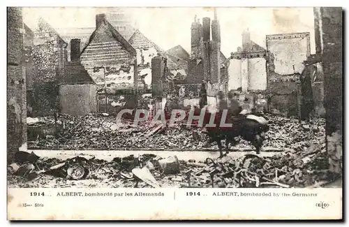 Cartes postales Albert Bombarde Par Les Allemands Militaria