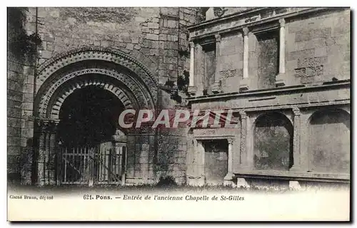 Cartes postales Pons Entree De l'Ancienne Chapelle De St Gilles