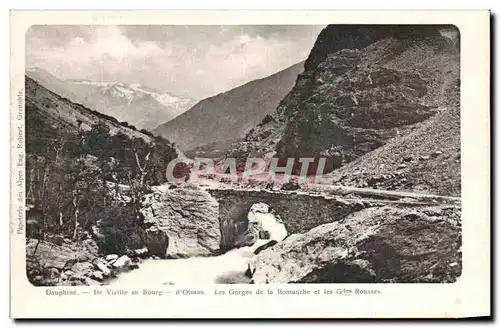 Cartes postales Dauphine De Vizille Au Bourg D'Oisans Les Gorges De La Romanche Et Les Grandes Rousses