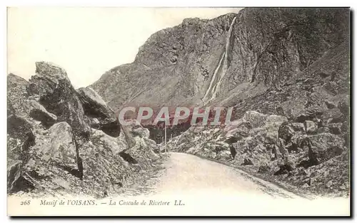 Ansichtskarte AK Massif De l&#39Oisans La Cascade De Rivetore