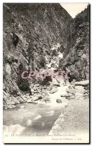 Cartes postales Le Dauphine Route Du Bourg D&#39Oisans A La Grave