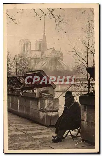 Ansichtskarte AK Paris Bouquinistes Notre Dame