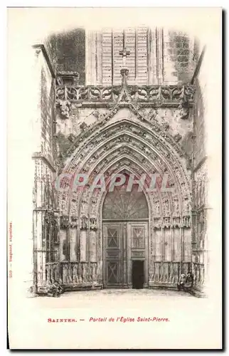 Cartes postales Saintes Portail de L&#39Eglise Saint Pierre