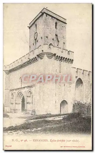 Cartes postales Esnandes Eglise Fortifiee