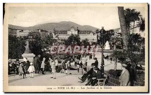 Cartes postales Nice Les Jardins Et Le Casino