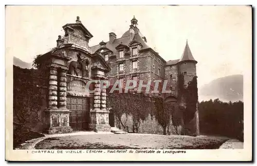 Cartes postales Chateau De Vizille L&#39Entree Haut Relief du Connetable de Lesdiguieres