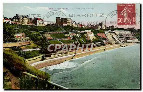 Cartes postales Biarritz La cote des basques