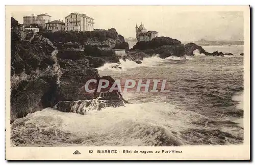 Cartes postales Biarritz Effet de Vagues du Port Vieux