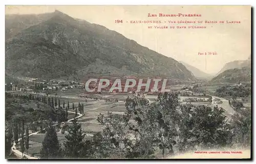 Cartes postales Eaux Bonnes Vue Generales du bassin de Latone et vallee du Gave d'oloron