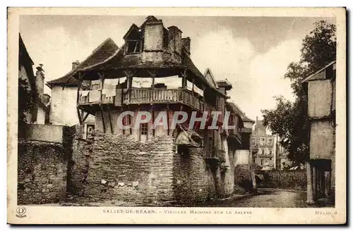 Cartes postales Salies De Bearn Vieilles Maisons Sur Le Saleys