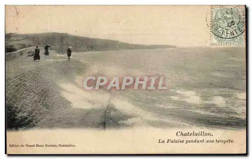 Ansichtskarte AK Chatelaillon La Falaise Pendant une Tempete