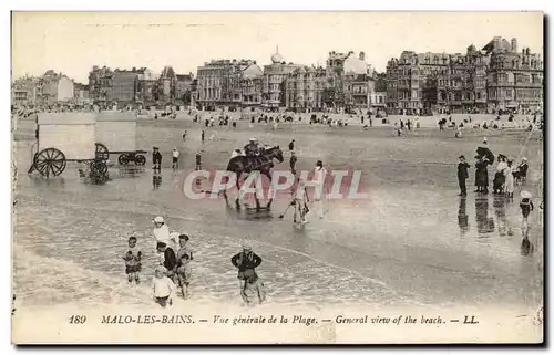 Cartes postales Malo Les Bains Vue Generale de la Plage