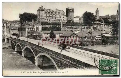 Cartes postales Pau Le Pont de Jurancon et le Chateau