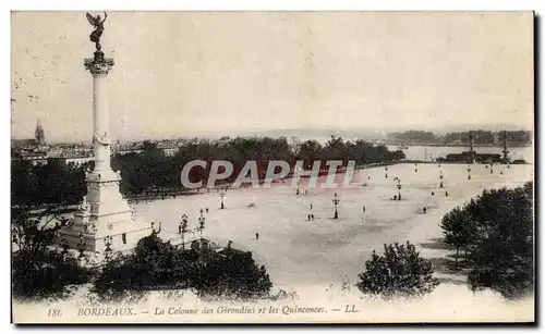 Cartes postales Bordeaux La Colonne des Girondins et les Quinconces