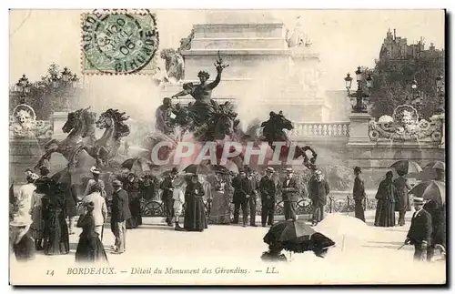 Cartes postales Bordeaux Detail du Monument des Girondins