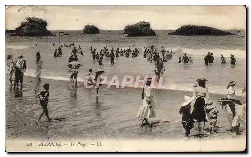 Cartes postales Biarritz La Plage Enfants