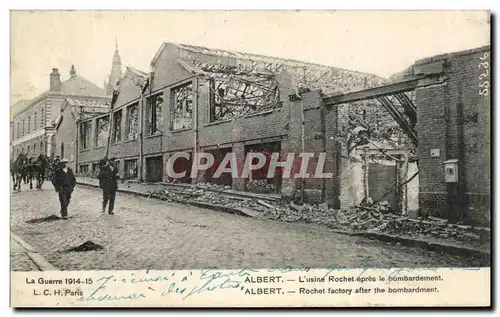 Cartes postales Albert L'usine Rochet Apres le bombardement Militaria