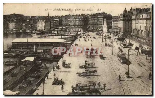 Cartes postales Marseille Quai des Belges Bateaux