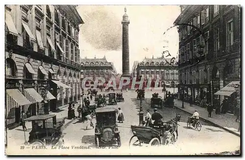 Ansichtskarte AK Paris Le Place Vendome automobile