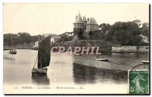 Cartes postales Pornic La Chateau Maree Montante Bateau