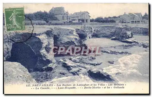 Cartes postales Prefailles Les Rochers de Larajaghan Et les Villas les Brisants La Crevette Luce Huguette Roche