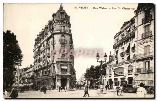 Cartes postales Vichy Rue Wilson et Rue G Clemeneau