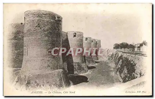 Cartes postales Angers Le Chateau Cote Nord