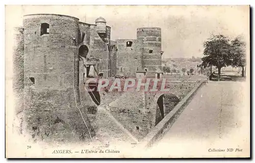 Cartes postales Angers L'Entree du Chateau